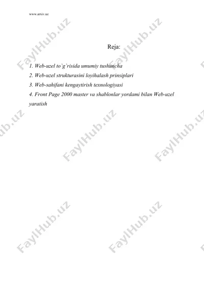 web-uzelni yaratish asoslari — DOC