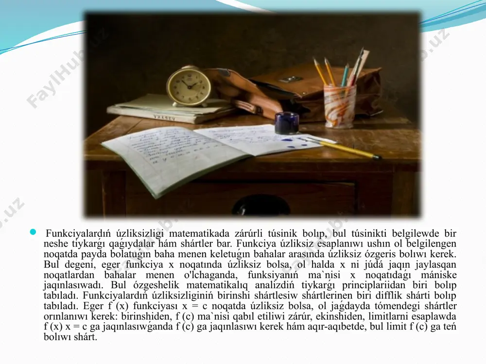 r hám ámeliy mısallar arqalı jáne de tereńrek úyreniw múmkin.ilgeri qollanılǵan mısallardı analiz qılıw - bul oqıtıw hám úyreniw processlerinde qattı áhmiyetke iye bolǵan zárúrli process bolıp tabıladı. analiz qılıw processinde birinshi náwbette, mısallardıń kontekstin túsiniw zárúr boladı. hár bir mısal óziniń ayriqsha shártleri, maqsetleri hám nátiyjelerine ıyelewi múmkin. sol sebepli aldınǵı mısallardı tańlawda olardıń kelip shıǵıw tariyxı hám qanday sharayatlarda qollanılǵanı haqqında maǵlıwmat toplaw zárúrli bolıp tabıladı. bunnan tısqarı, ilgeri qollanılǵan mısallardıń natiyjeliligi hám kúsheytiw usılların talap etedi. mısal ushın, oqıw processinde oqıwshılarǵa usınıs etilgen mısallar, olardıń ózlestiriw dárejesin kórsetedi. hár bir mısalda qanday bilimler ózlestirilganligini, qaysı jantasıwlar tabıslı bolǵanın anıqlaw kerek. eger kerek bolsa, mısallardı jańa jantasıwlar menen salıstırıwlaw arqalı úyrenilgen bilimlerdi jáne de tereńrek ańǵarıw múmkin. analiz qılıw processinde joqarıdagilarni kórip shıǵıw menen bir qatarda, ilgeri mısa retinde qollanılǵan mısallardı qayta kórip shıǵıw hám usınıs etiw kerek. bul process, oqıwshılardıń ózlestiriw dárejesin jaqsılaw hám zamanagóy metodlardı qóllaw …