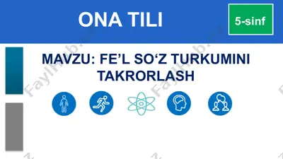 fe’l so‘z turkumini takrorlash — PPTX