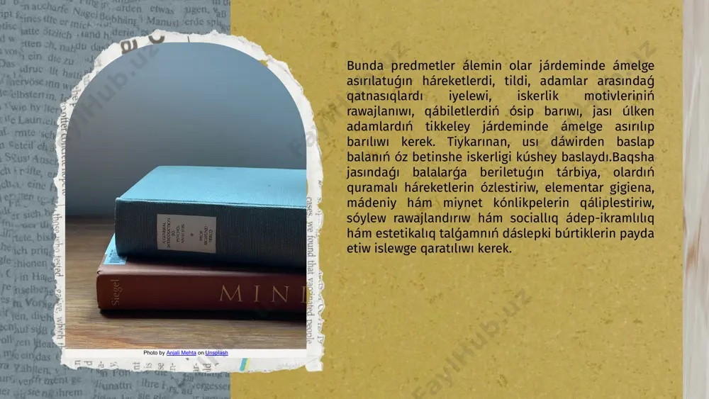 oyın balalar oyını tárepinen jaratılǵan nárse emes, kerisinshe, balalardıń oyınıń ózi, oyın dawamında payda bolıp rawajlanatuǵın psixikalıq process. sonday-aq, ilim-texnika misli kórilmegen rawajlanıp atırǵanın da atap ótiw kerek házirgi dáwirde hayran qaldıratuǵın nárseler balalarǵa bir ájayıbat sıyaqlı kórinedi. nátiyjede olar da ózleriniń hár qıylı oyınları procesinde ózgeshelik etip (yagniy, analogikalıq tárizde), hár túrli qıyalıy nárseler oylap tabadı (ushar at, adam mashina, sóyleytuģın terek sıyaqlılar). bunnan tısqarı, balalardıń túrli qıyalı zatlardı oylap shıǵarıwı jáne sonı ańlatadı iskerliginde tek átiraptaǵı nárselerdi emes, al házirgi waqıtta mútájliklerin da sáwlelendiredi. balalardıń oyın iskerliginde hár túrli qıyalıy hám ápsanawiy obrazlardı jaratıwı insannıń (sonıń ishinde, balalardıń da) sırtqı ortalıqtaǵı zat hám hádiyselerdiń sáwleleniwi kirgiziw passiv process emes, al aktiv, dóretiwshilik jaratıw procesi ekenliginen dálil beredi.balalar oyın iskerliginiń jáne bir ózgesheligi bul oyın procesinde balanıń atqaratuǵın is-háreketleri hám atqaratuǵın rolleriniń kóbinese ulıwmalıq xarakterine iye bolıwı kerek. buni sonday túsiniw kerek, bala óziniń hár túrli oyınlarında tek ózine …