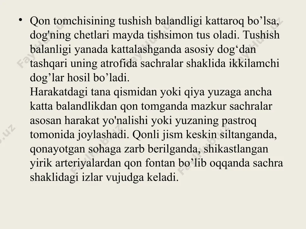 qon va uning dog’larini sud-tibbiy tekshirish - Page 5