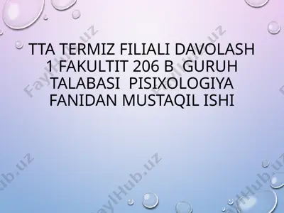 taʼlim oluvchilarga psixologik tasir etish yoʻllari — PPTX