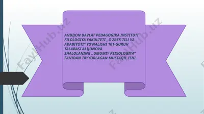 ilk o’spirinlik va yoshlik davrida psixik rivojlanish xususiyatlari — PPTX
