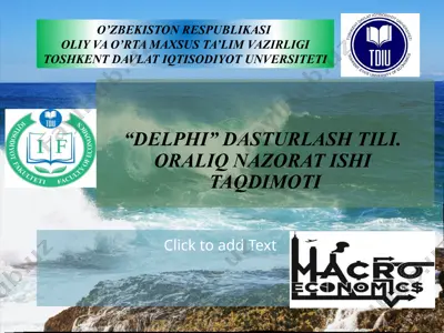 delphi dasturlash tili — PPTX