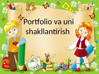 portfolio va uni shakllantirish  — PPTX
