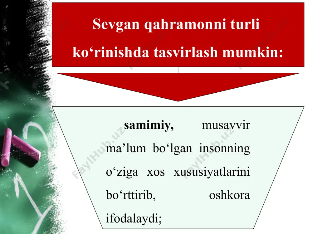 «men sevgan qahramon» mavzusida portret ishlash 5 - sinf - Page 5
