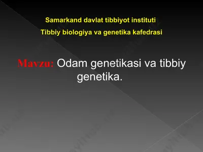 samarkand davlat tibbiyot instituti — PPT
