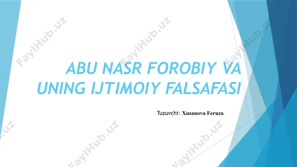 hliq haqida maqola”, “donolik asoslari”, “falsafaning maʼnosi va kelib chiqishi”, “hayvon aʼzolari va funksiyasi”, “mantiq toʻgʻrisidagi risolaga muqaddima”, “mantiq ilmiga kirish”, “ilmlarning kelib chiqishi haqida”, “musiqa haqida katta kitob”, “baxt-saodatga erishuv haqida”, “masalalar mohiyati”, “buyuk kishilarning naqllari”, “ihso alulum”, “hikmat maʼnolari”, “aql toʻgʻrisida”, “ilmlar va sanʼatlar fazilati”, “qonunlar haqida kitob”, “substansiya haqida soʻz”, “falak harakatining doimiyligi haqida”, “sheʼr va qofiyalar haqida soʻz”, “ritorika haqida kitob”, “hajm va miqdor haqida soʻz”, “musiqa haqida soʻz”, “fizika usullari haqida kitob”, “fazilatli xulqlar”, “fozil shahar aholisining fikrlari”, “jismlar va aksidensiyalarning ibtidosi haqida”, “aristotel “metafizika” kitobining maqsadi toʻgʻrisida” va boshqa farobiy asarlari xx asrning 70—80-yillarida toshkent va olmaotada “falsafiy risolalar”, “mantiqiy risolalar”, “matematik risolalar”, “ijtimoiy-axloqiy risolalar”, “tadqiqotlar va tarjimalar” nomlari ostida nashr etilgan. xususan, ibn rushd forobiy asarlarini oʻrganibgina qolmay, ularga sharhlar ham yozdi. averroizm nomi bilan mashhur boʻlgan uning falsafiy taʼlimotining shakllanishi dastlab forobiy va ibn sino faoliyati bilan bogʻliq. averroizm ilmiy tendensiyalarni ifodalovchi …