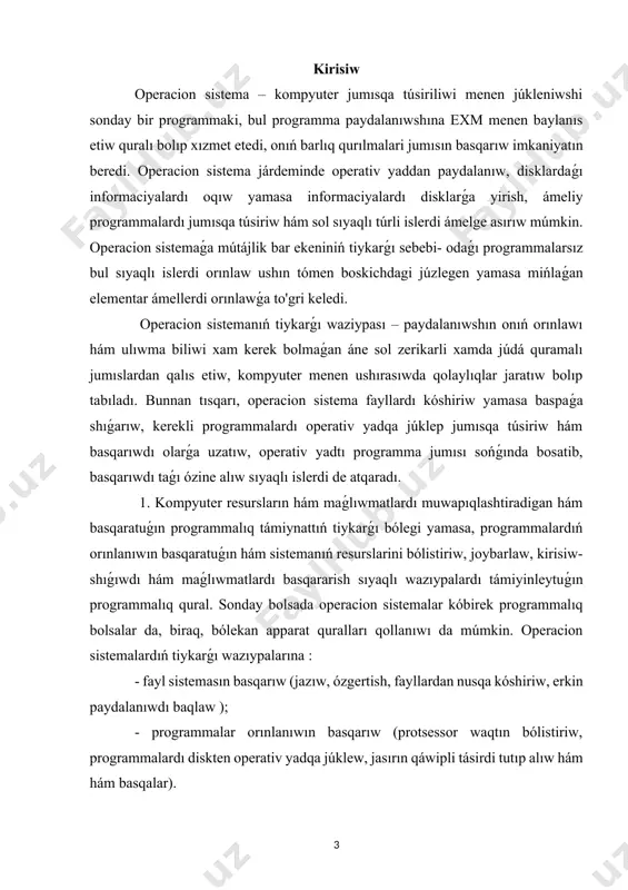 n ózgertiwshi programmalar, viruslardı anıqlawshı programmalar hám basqada. basqa kóp tarqalǵan sistema programmalardan biri bul drayver programmaları hám programma-qaplamalar. drayverlar-programmalar bul operacion sistemaǵa tashki hám ishki qurılmalar menen islewde qolaylıqlar jaratıwshı programmalar. bul programmalar tiykarınan sol qurılmalar shıǵarıwshı firmalarda jaratıladı hám qurılmalar menen birge tarkalinadi. mısalı : monıtorlar drayverlari, sd-rom lar drayverlari hám xokazo. programma qaplamalar bul operacion sistemanıń múmkinshiliklerden chiroliy hám kulay túrde paydalanıwdı taminlovchi programmalar. usılardan eń tanısı bul norton commander programması, bul programma menen biz 4-bapta tanısamız. 2) ámeliy dástúrler túri. ámeliy programmalar bul maǵlıwmatlar menen jumıs processinde paydalanatuǵın programmalar. mısalı : tekst maǵlıwmatlardı jaratıw hám redaktorlaw, súwret hám suwret maǵlıwmatlardı jaratıw yamasa uzgartirish, malumotlar bazası menen islew, musika hám video maǵlıwmatlardı kórip shıǵıw hám redaktorlaw. ámeliy programmalar paydalanǵan maǵlıwmatlar túrine qarap gruppalanadı : tekst redaktorları (word, lexicon, wd, notepad, write hám xokazo), súwret hám suwret ózgertiw, súwret hám suwretlerdi kórsetiwshi programmalar (corel, adobe photoshop, imaging, acdsee, …