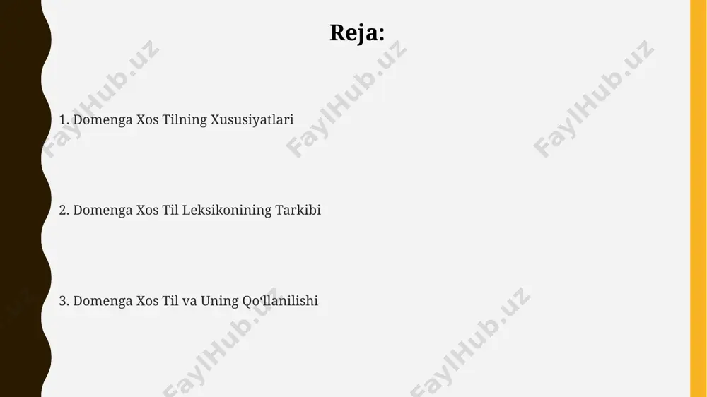 ashtirib, andijon shahridagi muhandislarga loyihalashtirish jarayonini tezlashtirishga imkon beradi. domenga xos tilning afzalliklari va kamchiliklari domenga xos tillar (dxl) 20% ga yaqin dasturlash vaqtini tejashga yordam beradi, ammo ularning qoʻllanilishi 5000 dan kam mutaxassis boʻlgan tor sohalarda samaraliroq. dxl'lar, 3- avlod dasturlash tillariga nisbatan, loyihalashning soddalashtirilganligi bilan ajralib turadi, biroq bu faqatgina ma'lum bir sohaga tegishli muammolarni hal qilishda amalga oshiriladi. dxl'ning asosiy kamchiliklardan biri – bu kichik jamoa va cheklangan hududda (masalan, toshkent shahri atrofidagi korxonalarda) ishlatilishi tufayli, mutaxassislar etishmasligi va bilimlar almashinuvining murakkabligi. domenga xos til va umumiy dasturlash tillari taqqoslash dxl leksikoni domenga xos atamalarni o'z ichiga oladi, masalan, tibbiyot sohasidagi dxl "diagnostika" yoki "davolash" kabi 500 dan ortiq maxsus terminlarni ishlatishi mumkin, bu esa tushunishni osonlashtiradi. umumiy dasturlash tillaridan farqli o'laroq, dxl toshkentdagi mutaxassislar tomonidan yaratilgan va ma'lum bir sohaga moslashtirilgan, bu esa xatoliklar sonini 2-3 barobar kamaytiradi. domenga xos tillar (dxl) odatda umumiy maqsadli tillardan …