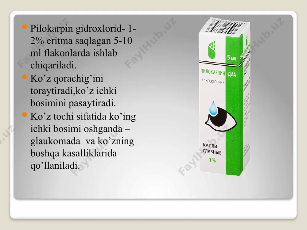 m-xolinoretseptorlarga’tasir etuvchi vositalar - Page 5