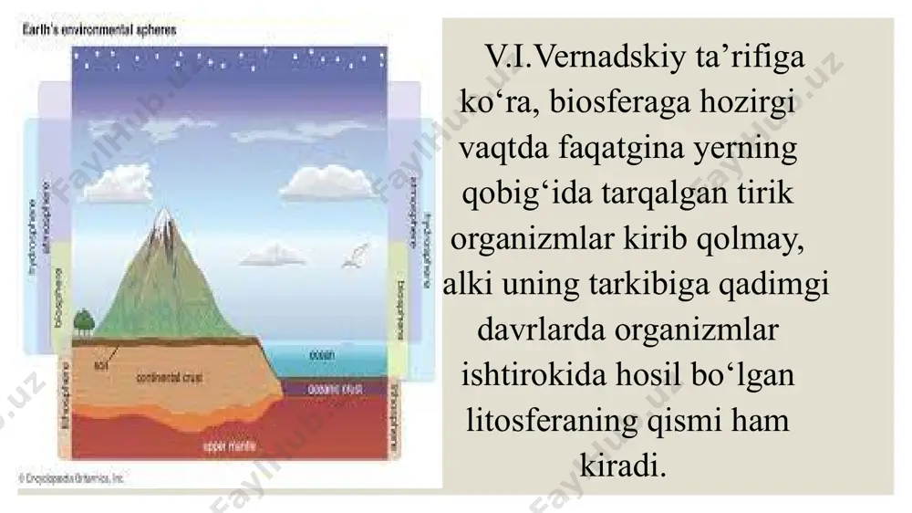 , chang va tutun) bo’ladi. f) yer sathi harorati atmosfera harorati shart-sharoitlari bilan belgilanadi va quyosh nurlanishi bilan chambarchas bog’liqdir. ma’lumki, yassi gorizontal sathi tushadigan issiqlik miqdori quyoshning ufq (gorizont) ustida turish burchagi sinusiga to’g’ri munosibdir. shuning uchun bir rayonda haroratning kecha-kunduz mavsumiy goh ko’tarilib, goh pasayib turishi kuzatiladi, buning ustiga yer shari sathining hammasi shartli chegaralari bilan bir qator mintaqalarga bo’linadi. joyning kengligi ekvatordan shimol va janubga qarab qancha yuqori bo’lsa, quyosh nurlarining yer sathiga nishablik burchagi shunchalar katta va iqlim shunchalar sovuq bo’ladi; g) havo massasi harakati (shamol). h) atmosfera bosimi. termometr simob ustunining 750,1 mm ga muvofiq keladigan 1 kpa me’yordagi bosim hisoblanadi. yer shari chegaralarida doimo yuqori va past bosimlar bo’ladigan mintaqalar bor, buning ustiga bir nuqtaning o’zida bosimning mavsumiy va kecha-kunduz eng kam hamda eng ko’p bo’lishi kuzatiladi. shuningdek, atmosfera bosimi harakati dengiz va quruqlik bosim turlariga bo’linadi. barqaror rivojlanish barqarorlik iqti-sodiyot, atrof-muhit, jamiyat va …