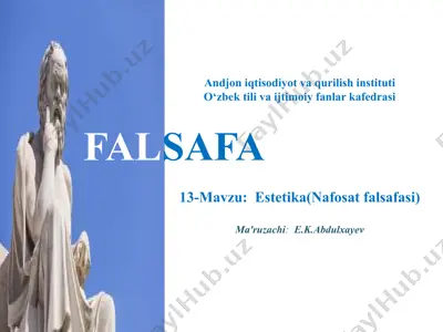 estetika(nafosat falsafasi) ma'ruzasi — PPTX