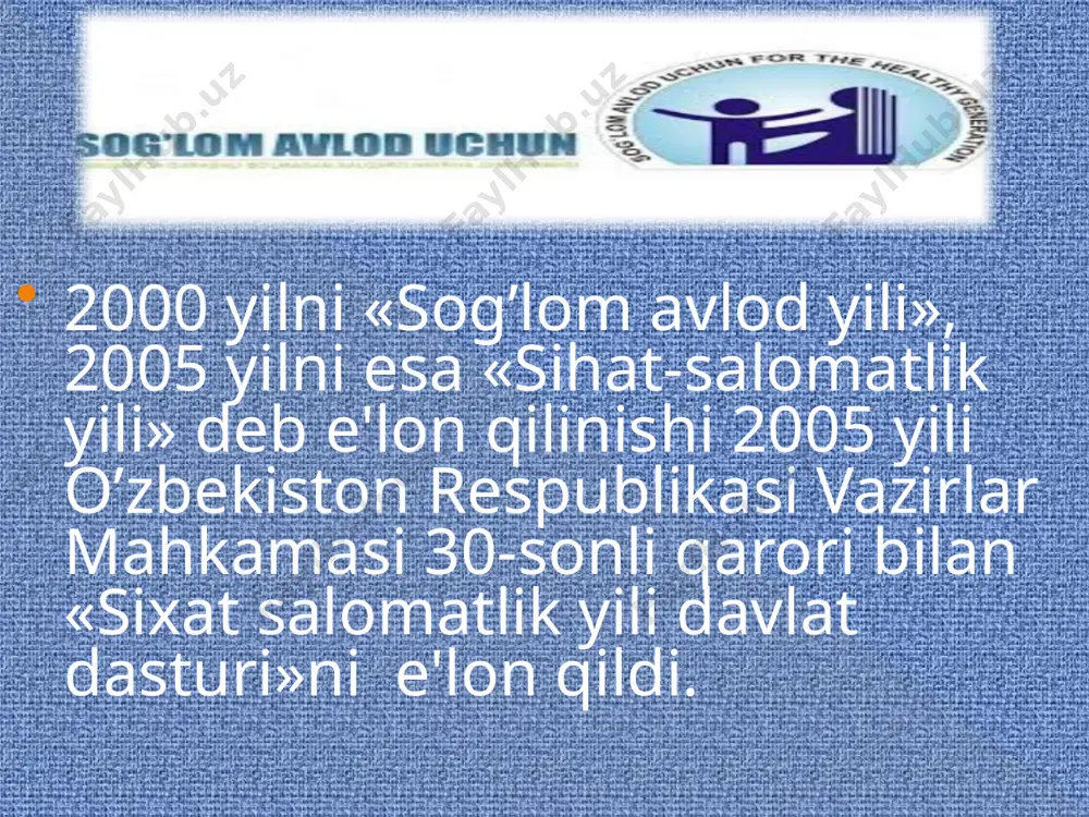 hi bu salomatlik to’g’risidagi tafakkurningshiddat bilan olqa intilishining aksidir. valeologiya o’rganadigan va hal qiladigan muammolarni quyidagilar tashkil etadi: 1) salomatlikning tibbiy biologik va ijtimoiy omillarini o’rganish; 2) salomatlikning shakllanish mexanizmlarini o’rganish; 3) muayyan shaxsning salo matligi darajasini va turmush tarzini baholash uslublarini yaratish; 4) salomatlikni saqlash va mustahkamlash borasida amaliy uslublar yaratish; 5) valeologiya ta'limini o’rganish borasida nazariy va uslubiy qo’llanmalar. yaratish. valeologiya fanining vazifasi soglom yoki kasallikka moyil inson xususiyatlarini tahlil qilish va o’rganishdan iborat bo’lsa, uning maqsadi esa xar bir insonning salomatligini shakllantirish, saklash va mustahkamlash, to’g’risida nazariy va amaliy bilimlar bilan qurollantirishdir. valeologiya tibbiyot xodimlarining, faylasuflarning, ta'lim berish sohasi namoyondalarining, ekologlarning, madaniyatshunoslarning va boshkalarning inson salomatligini sag’lash va mustaxkamlash yo’lidagi intilishlarini va yutuqlarini jamlashtiradi. jismoniy tarbiya va sport bilan shugullanishning rivojlanayotgan organizmga, ijobiy ta'siri zaminida organizmdagi xamma a'zolar, tizimlar va yaxlit organizmning ichki va tashqi muhitlar o’zgarishlariga, ijtimoiy hayotda yuz beradigan o’zgarishlarga keng miqyosda moslashish xususiyatlarining shakllanishi …