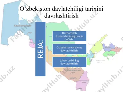 o’zbekiston davlatchiligi tarixini davrlashtirish — PPTX