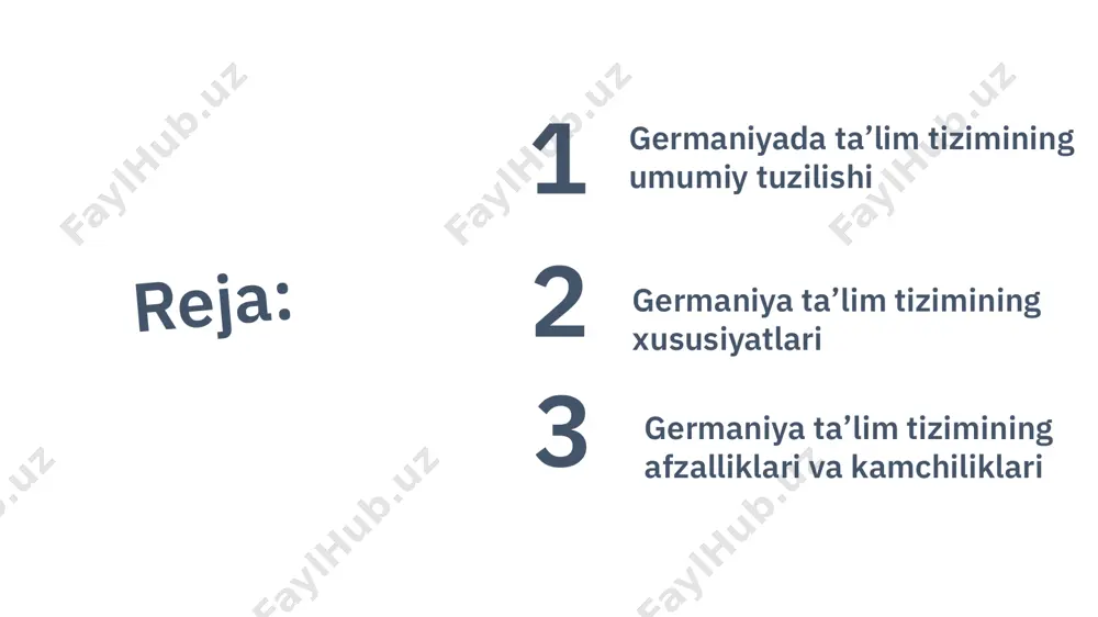 maktabga o'tadi. 9 yoki 10 yillik o'qish tugatilgandan keyin kasbiy tayyorgarlikka o’tiladi (va 18 yilga qadar parallel ravishda bilim yurtida o'qiydi). asosiy maktabni muvaffaqiyatli tugatganlar hunarmandchilik va sanoat korxonalarida turli kasbni egallashlari mumkin. asosiy maktab dasturi yilma-yil tahlil gillnganda o'qishga bo'lgan talab to'xtovsiz oshib borayotganligini kuzatdik. bu ayrim fanlardan dars o'tilganda hajmini oshirish va mazmunda soddadan murakkabga borish orqali amalga oshiriladi. ayrim predmetlar bo'vicha ijtimoiy talablarga muvofiq ish hajmi qayta taqsimlanadi. masalan, maktabda hamma xorijiy til (asosan ingliz tili)ni o rganadi, mehnat darsi o'tiladi, ta'limning tarbiyaviy jihatlariga ahamiyat beriladi. bunda, chet tilini o'rganayotganda o'quv materialini «ilgor» va «taqsimlangan» metodlaridan foydalaniladi (masalan, 5-6 sinflarda til har kuni o'rganiladi, keyinchalik chet tillarining birida alohida o'quv predmetini o'qitish boshlanadi). real bilim yurti asosiy maktab va yuqori bosqich maktabi o'rtasida turadi. qoidaga ko'ra bu erda o'qish 6 yil davom etadi (5-sinfdan 10-sinfgacha) va to'la o'rta ma'lumot berish bilan tugallanadi. 1 kasb-hunar va oliy ta’lim …