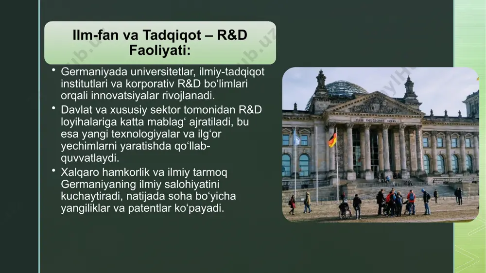 sning ilg‘or texnologiyalar va ilmiy tadqiqotlarga asoslangan yondashuvi, global marketing strategiyalari va kelajakdagi rejalari sport sanoatida yetakchilikni ta’minlashga xizmat qiladi. e’tiboringiz uchun rahmat. image4.png image5.jpeg image6.png image7.png image8.png image9.png image10.png image11.jpeg image12.jpeg image2.png image3.png made in germany label with german translation /docprops/thumbnail.jpeg