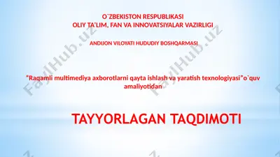 kompyuter arxitekturasi — PPTX
