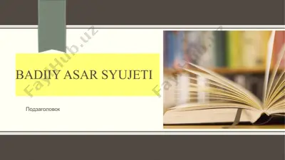 badiiy asar syujeti — PPTX