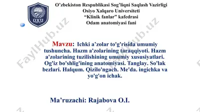 odam anatomiyasi — PPTX