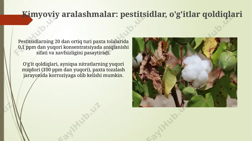 paxtani tozalash jarayonida paxtani iflosligini aniqlash - Page 4