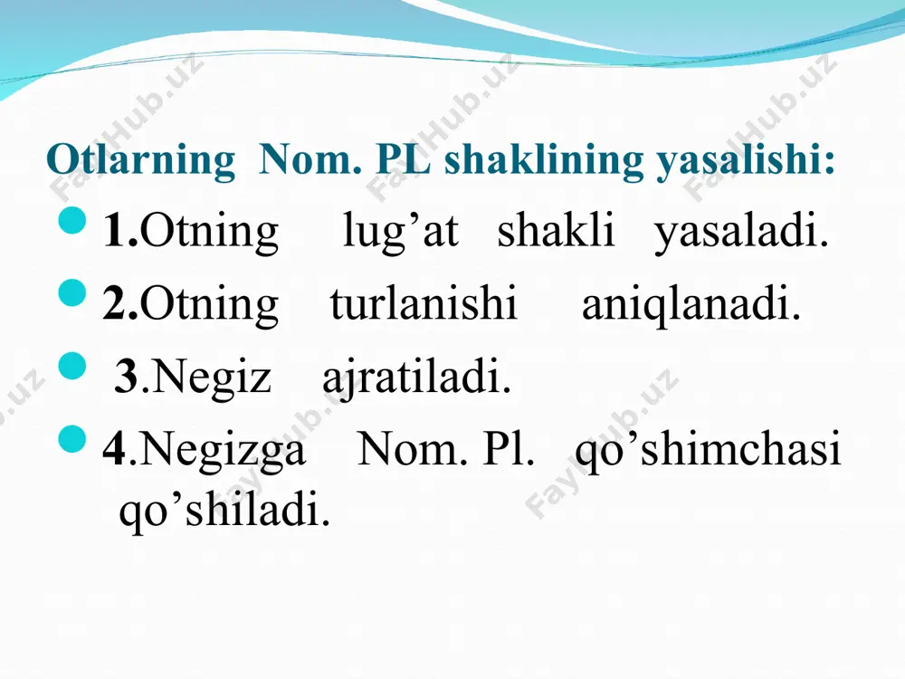inores). 2. a) bo’yinning qirralararo muskullari, katta bosh miyaning pastki venalari, oshqozonga tegishli chuqurchalar, ko’krak yurakka tegishli tarmoqlar, kichik til ostiga oid oqimlar, tilning dorsal shoxlari.