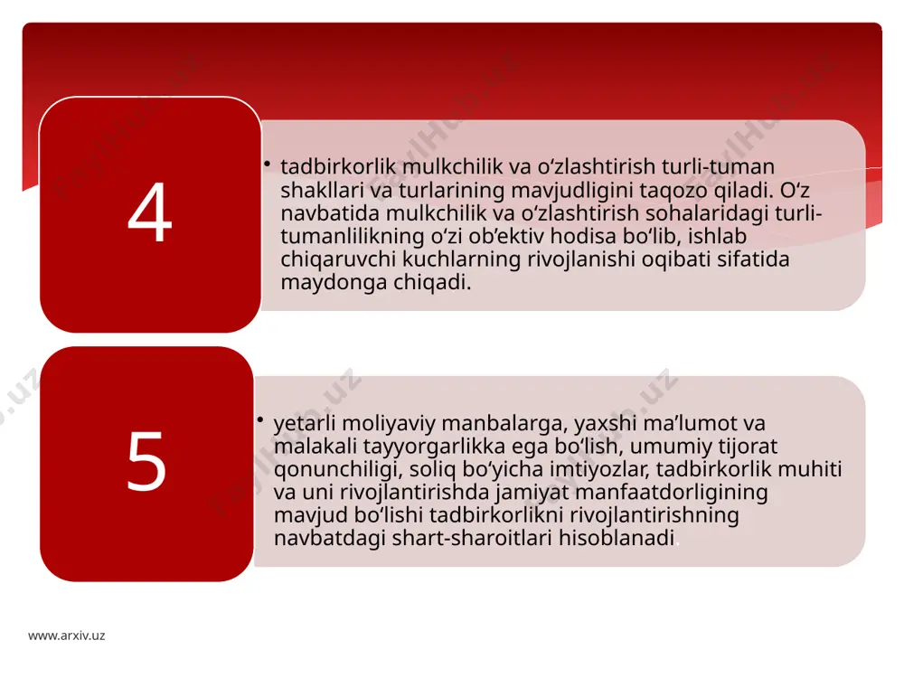tadbirkorlik faoliyati va uning shakllari - Page 5