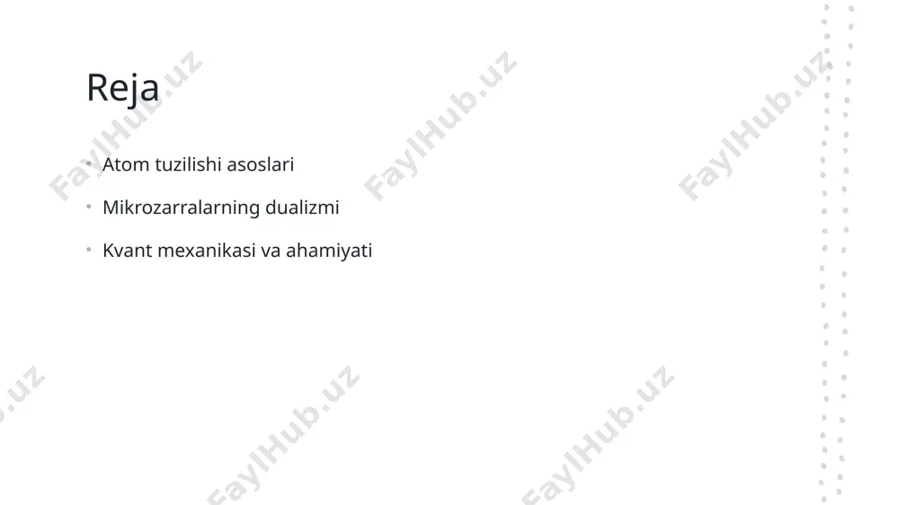 ozarralar, masalan, fotonlar to'lqin sifatida harakat qilishi mumkin. ularning to'lqin uzunligi va chastotasi energiyasini belgilaydi. zarrachalar xususiyatlari mikrozarralar, masalan, elektronlar, zarra sifatida harakat qiladi. ular kutilgan joyda paydo bo'lishi va yo'q bo'lishi mumkin, bu kvant mexanikasining asosiy xususiyatidir. dualizmning ahamiyati wave-zarra dualizmi, kvant mexanikasida mikrozarralarning harakatini tushunish uchun muhimdir. bu tushuncha ilmiy tadqiqotlar va texnologik rivojlanishlarga ta'sir ko'rsatadi. wave-particle dualizmi: kvant mexanikasida yangi tushunchalar. to‘lqin-korpuskulyar dualizm kvant mexanikasida muhim tushunchadir. bu nazariya, mikrozarralarning ikki xil holatda – to‘lqin va zarra sifatida – harakatlanishini ko‘rsatadi. masalan, elektronlar ham zarra, ham to‘lqin sifatida xulq qiladi. bu holat kvant mexanikasining asosiy tamoyillaridan biridir. photo by media digital on unsplash mikrozarralar va ularning dual tabiati: ilmiy tadqiqotlar va natijalar. 01 mikrozarralarning turlari mikrozarralar atomlardan kichikroq bo'lib, ular fotonlar, elektronlar va kvarklar kabi turli xil ko'rinishlarda mavjud. har biri o'ziga xos xususiyatlarga ega. 02 ilmiy tadqiqotlar mikrozarralarning dual tabiati haqida ko'plab tadqiqotlar olib borilgan. masalan, …