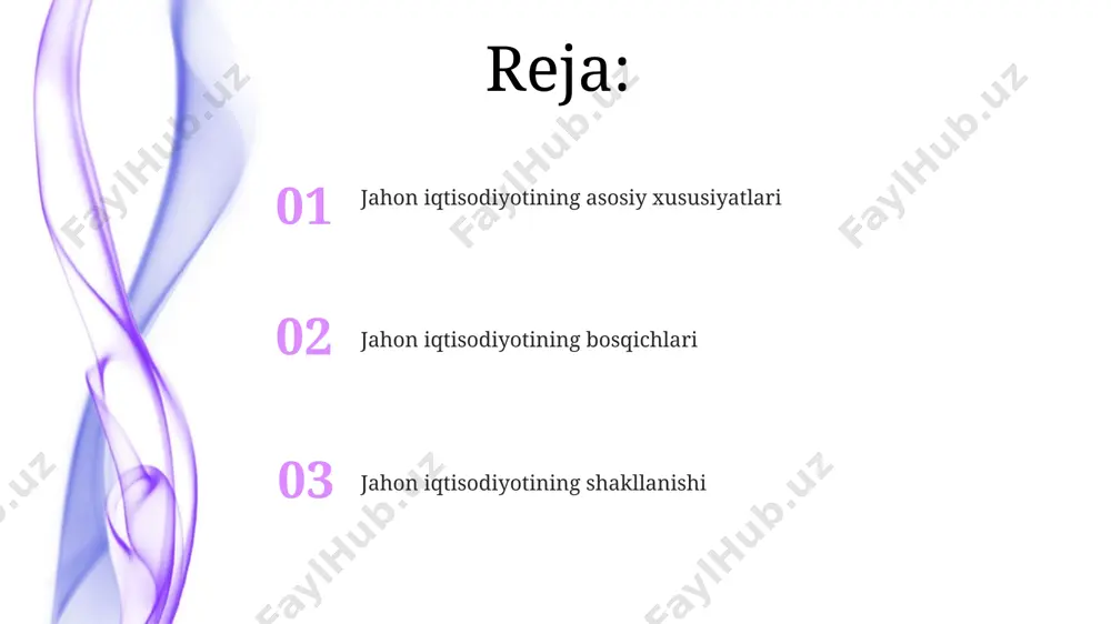ot jahon iqtisodiyotining tez sur'atlarda globalizatsiyalashuviga, erkin savdo va kapital oqimlarining kuchayishiga olib keldi. jahon iqtisodiyotining shakllanishida 15-18-asrlar savdo yo'llarining rivojlanishi va koloniyalarni egallab olish natijasida mercantilizm siyosati muhim rol o'ynagan. sanoat inqilobi va jahon iqtisodiyoti sanoat inqilobi global savdo hajmini 1750-1850 yillar oraligʻida 5 baravarga oshirdi, bu jahon iqtisodiyotining birinchi globalizatsiya bosqichini belgilab berdi. jahon iqtisodiyotining shakllanishida 20-asrning ikkinchi yarmi transmilliy korporatsiyalar ta'siri ostida bozor iqtisodiyotining kengayishi bilan tavsiflanadi. jahon iqtisodiyotining asosiy xususiyatlari jahon iqtisodiyoti o'zaro bog'liqlikning yuqori darajasini namoyish etadi, 200 dan ortiq davlatlarning iqtisodiyotlari murakkab global qiymat zanjirlari orqali chambarchas bog'langan. jahon iqtisodiyotida transmilliy korporatsiyalar (tkk) muhim rol o'ynaydi, ularning umumiy daromadi jahon yaimning 25% dan ortig'ini tashkil etadi va global investitsiyalar oqimlarini boshqaradi. merkantilizm davri iqtisodiyoti merkantilizm davrida davlatlar o'zining oltin va kumush zahiralarini 15-18-asrlarda ko'paytirishga, musbat savdo balansini (eksport importdan yuqori bo'lishi) ta'minlashga harakat qilgan. jahon iqtisodiyotida merkantilizm davri 16-18 asrlarni qamrab olgan bo'lib, bu …