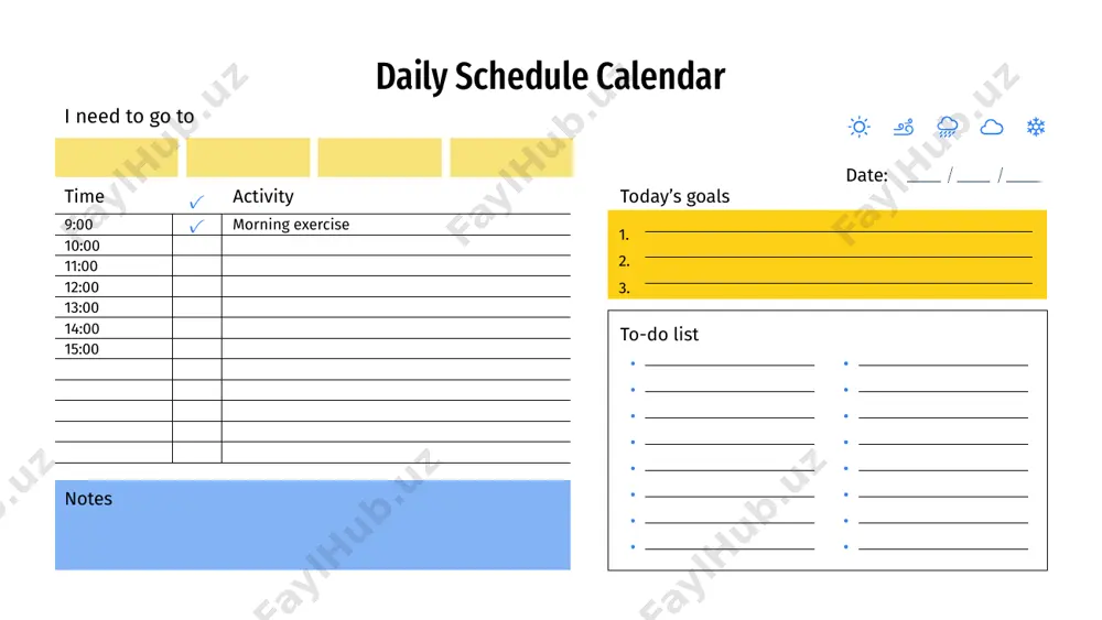o list day: month: year: daily schedule calendar priorities meals achievements notes to-do list morning afternoon evening daily schedule calendar objective 1 objective 2 objective 3 difficulties reflections 03 07 20 daily schedule calendar date: goals priorities morning afternoon evening notes ideas daily schedule calendar date: m t w t f s s goal challenges accountability description start finish motivation endeavor stimulus concentration encouragement purpose notes celebration daily schedule calendar challenges reflections goals date: to-do list notes daily schedule calendar first task second task third task to-do list morning goals afternoon evening priorities 03 07 20 daily schedule calendar to-do list remember notes goals priorities 03 07 20 write here your goals write here your goals write here your goals write here your goals don’t forget it! don’t forget it! don’t forget it! don’t forget it! write here your taks write here your taks write here your taks write here …