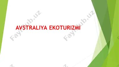 avstraliya ekoturizmi — PPT