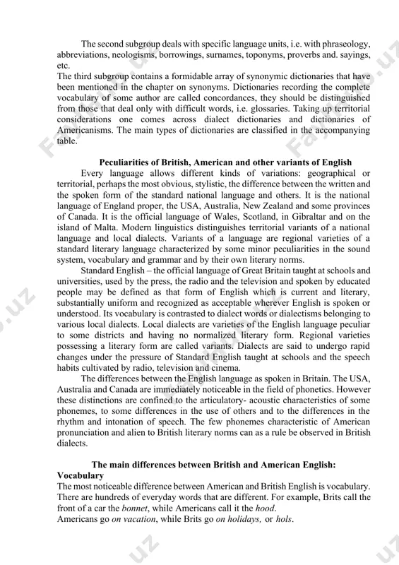 entry presents, as it were, an independent problem. lexicologists sort and present their material in a sequence depending upon their views concerning the vocabulary system, whereas lexicographers have to arrange it most often according to a purely external characteristic, namely alphabetically. it goes without saying that neither of these branches of linguistics could develop successfully without the other, their relationship being essentially that of theory and practice dealing with the same objects of reality. the term dictionary is used to denote a book listing words of a language with their meanings and often with data regarding pronunciation, usage and/or origin. there are also dictionaries that concentrate their attention upon only one of these aspects: pronouncing (phonetical) dictionaries (by daniel jones) and etymological dictionaries (by walter skeat, by erik partridge, “the oxford english dictionary"). for dictionaries in which the words and their definitions belong to the same language the term unilingual …