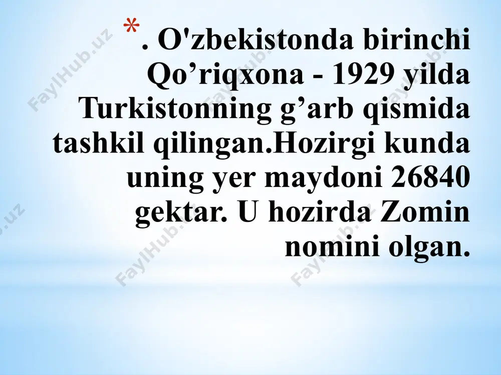 o'zbekiston qo'riqxonalari haqida taqdimot - Page 3