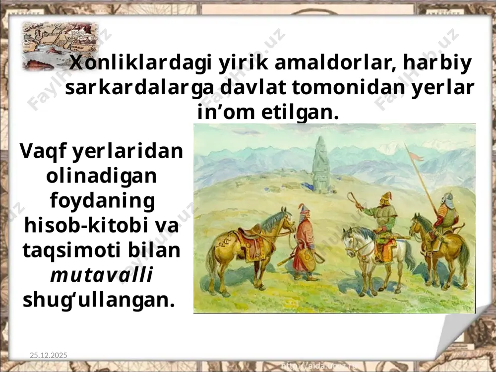 xix asr o‘rtalarida o‘zbek xonliklarining ijtimoiy-iqtisodiy hayoti 9 -sinf - Page 5