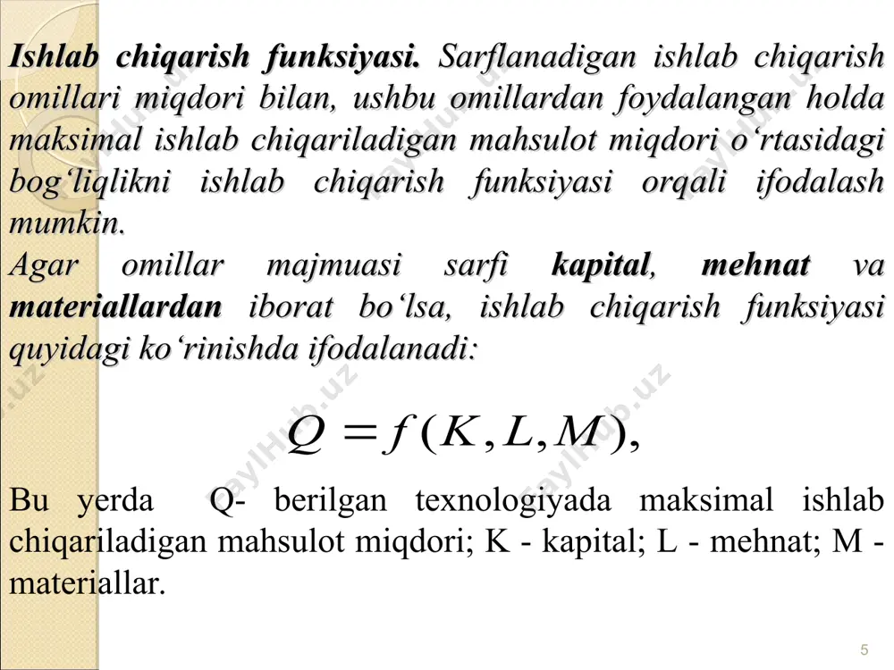 ishlab chiqarish va uning modellari - Page 5