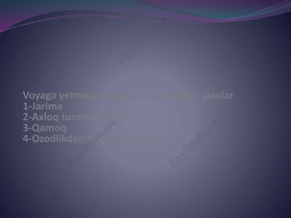 voyaga yetmaganlar javobgarligining o’ziga xos xususiyatlari - Page 4
