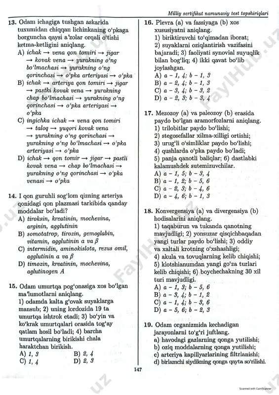 milliy sertifikat namunaviy test topshiriglari - Page 3