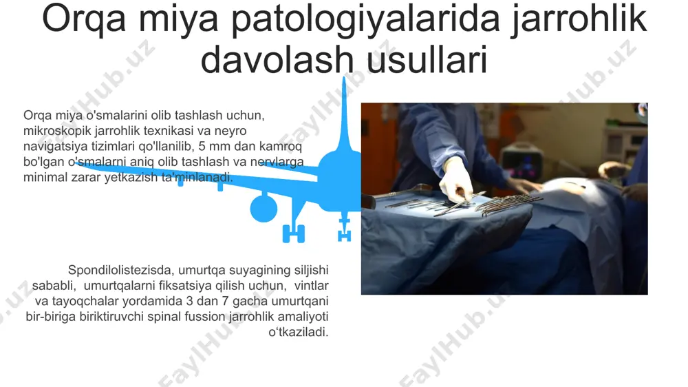 g'riq, paresteziya va falaj kabi jiddiy nevrologik muammolarga olib kelishi mumkin. orqa miya jarrohligidan keyin 5-10% hollarda infektsiya xavfi mavjud bo'lib, bu og'ir asoratlarga, jumladan, meningit va abssessga olib kelishi mumkin. e'tiboringiz uchun rahmat @taqdimot_robot image5.jpg image6.jpg image7.jpg image8.jpg image9.jpg image10.jpg image11.jpg image12.jpg image13.jpg image14.jpg image15.jpg image16.jpg image17.jpg image18.jpg image19.jpg image20.jpg image21.jpg image1.jpeg image2.jpeg image3.jpeg image4.jpeg
