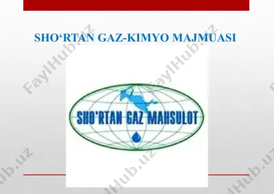 sho‘rtan gaz-kimyo majmuasi — PPTX