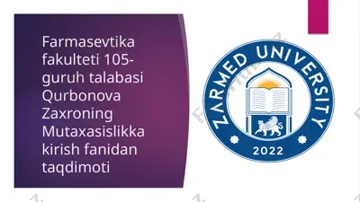 dorixona tarmoqlarining faoliyat turlari — PPTX
