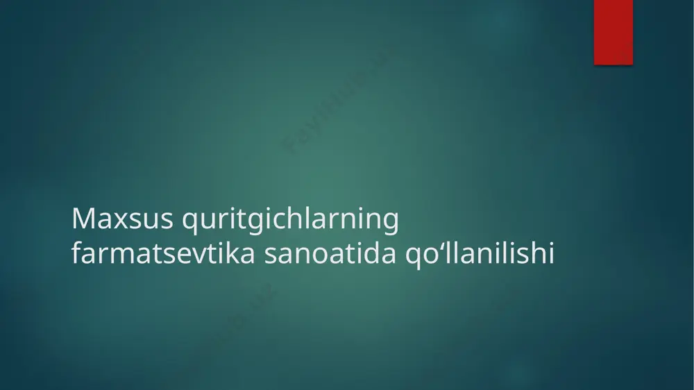 4 quritgichlarning mahsulotlar ustida ta'sir etkazishi quritgichlar: mahsulotni saqlash va uni oshirishda o'ziga xos ta'sir ko'rsatadi, mahsulotning sifatini saqlab qolish va uni sotib olishga ko'mak beradi. farmatsevtika sanoatida quritgich texnologiyalarining ta'limotlari o'qitish usullari farmatsevtika texnologiyalarini o'rganishda amaliy darslar, laboratoriyaviy mashg'ulotlar va tadqiqotlar keng qo'llaniladi. so'zlashuvlar quritgich texnologiyalarining ta'limotlarida so'zlashuvlar, tushunchalar va qo'llaniladigan terminologiya muhim ahamiyatga ega. tadqiqot va innovatsiyalar quritgich texnologiyalarini o'rganish jarayonida yangiliklarga ega bo'lgan tadqiqotlar va innovatsiyalar katta ahamiyatga ega. mahsulotni saqlash va uni oshirish texnologiyalari mahsulotni saqlash va uni oshirish texnologiyalari farmatsevtika sanoati uchun kritikal muhimlikka ega. maxsus quritgichlar mahsulotning stabilik, samaradorlik va sotish muddatini oshirishda muhim rol o'ynaydi. ular texnologiyalar va usullar bilan mahsulotni saqlashning muhim ko'rsatkichlarini ta'minlaydi. photo by joshua coleman on unsplash barqarorlikni ta'minlash usullari farmatsevtika sohasida 1 barqarorlikni ta'minlash - farmatsevtika sohasida barqarorlikni ta'minlash uchun xususiy vositalar va protseduralar muhim ahamiyatga ega. bu usullar mahsulotlar so'zlashuvini oshirishga yordam beradi. 2 xavfsizlikni ta'minlash - …