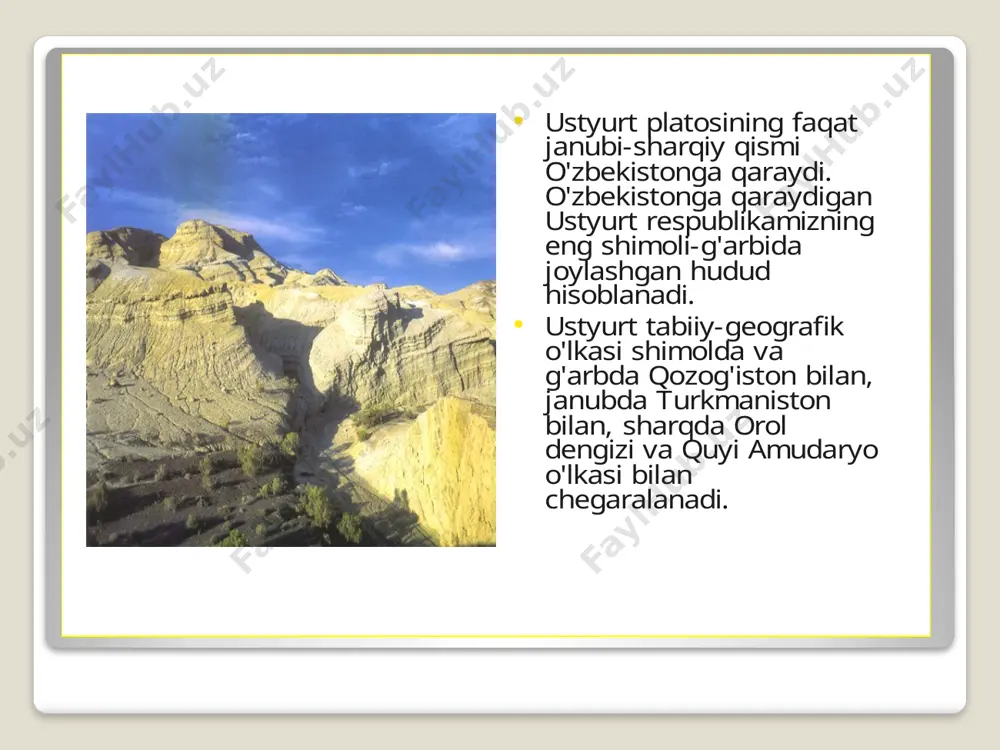 geografiya taqdimoti "ustyurt tabiiy geografik okrugi" - Page 5