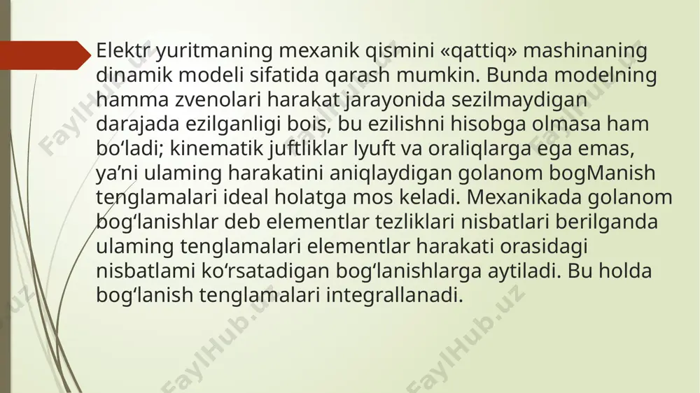 elektr yuritmalarning mexanik qismlarini elementlarini tahlili - Page 3