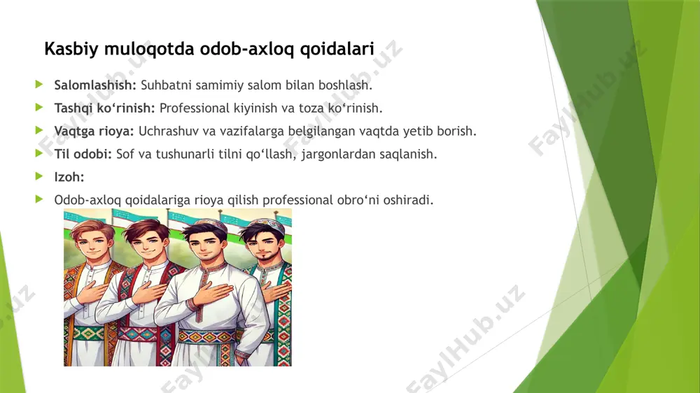 kasbiy muloqot usuliyati va qoidalari - Page 5