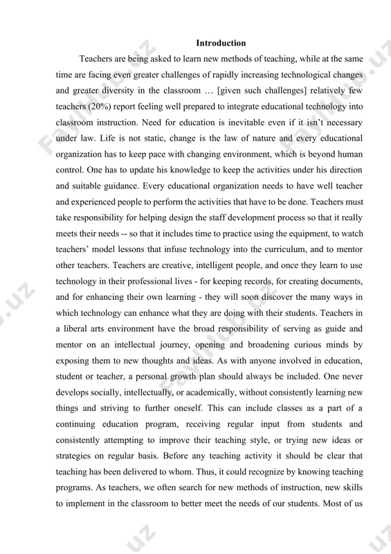 are doing with their students. teachers in a liberal arts environment have the broad responsibility of serving as guide and mentor on an intellectual journey, opening and broadening curious minds by exposing them to new thoughts and ideas. as with anyone involved in education, student or teacher, a personal growth plan should always be included. one never develops socially, intellectually, or academically, without consistently learning new things and striving to further oneself. this can include classes as a part of a continuing education program, receiving regular input from students and consistently attempting to improve their teaching style, or trying new ideas or strategies on regular basis. before any teaching activity it should be clear that teaching has been delivered to whom. thus, it could recognize by knowing teaching programs. as teachers, we often search for new methods of instruction, new skills to implement in the classroom to better meet the …