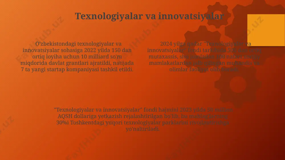 alb qilishni maqsad qilgan. hududlarni rivojlantirishga yoʻnaltirilgan investitsiya strategiyasi samarqand viloyatida 20 ta yangi korxona tashkil etish orqali 5000 dan ortiq ish oʻrinini yaratishni koʻzda tutadi. 2022-yilda oʻzbekistonda xorijiy investitsiyalarni jalb qilish boʻyicha amalga oshirilgan strategiya 5 milliard dollarlik toʻgʻridan-toʻgʻri investitsiyalarni jalb qilishga olib keldi, bu esa mamlakat iqtisodiyotining 10% ga oʻsishini taʼminladi. davlat siyosati давлат томонидан таълимга ажратилаётган маблағларнинг 20% дан ортиғи мактабларни замонавий технологиялар билан жиҳозлаш ва ўқитувчиларнинг малакасини оширишга сарфланмоқда, бу эса мамлакатнинг инсон капиталига инвестиция сифатида кўрилади. тошкент шаҳридаги йирик лойиҳаларнинг молиялаштирилишида давлат-хусусий шериклик механизми орқали жалб этилган хорижий инвестицияларнинг ҳажми 2022 йилга нисбатан 30% га ошди, бу эса давлат сиёсатининг самарадорлигини кўрсатади. ўзбекистонда 2023 йилда давлат бюджетига ажратилган маблағларнинг 15% га яқини ижтимоий инфратузилмани ривожлантиришга, хусусан, самарқанд вилоятидаги таълим муассасаларини модернизациялашга йўналтирилди. foyda darajasi samarqand viloyatida joylashgan qishloq xo'jaligi korxonalarining "foyda darajasi" o'rtacha 8% ni tashkil etadi, ammo paxta yetishtiruvchi xo'jaliklarda bu ko'rsatkich 12% ga …