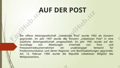 uzbekistanpost — PPTX