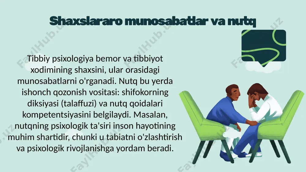 tibbiy muloqotda nutqning psixologik asoslari. nutq bilan bogʻliq kasalliklar - Page 5