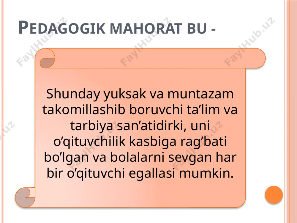 pedagogik mahorat va uning o’qituvchi faoliyatida tutgan o’rni - Page 5