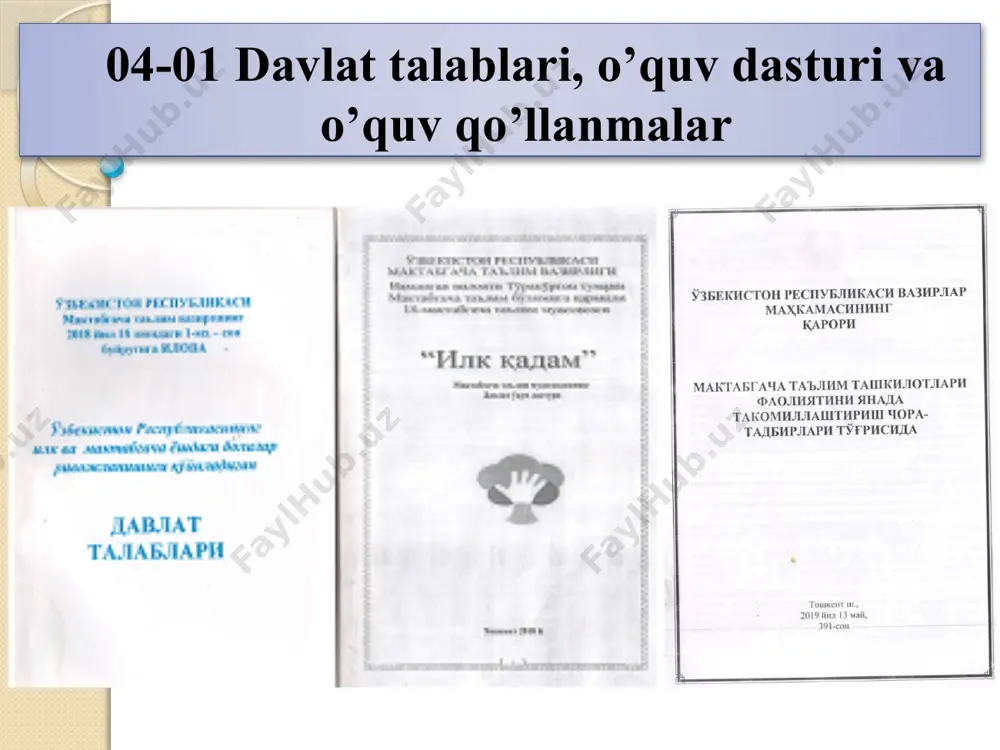 “navro’z bayrami” iii-tayyorlov muhitdinova 13 “amir temur- buyuk siymolar” iii-katta jamolova 14 9-may “xotira va qadrlash kuni” i-katta g’iyosova m 15 1-iyun “ xalqaro bolalarni himoya qilish kuni” ii-iv-katta mirzakarimova s t.r masalalar mazmuni o’tkazish muddati mas’ul bajarilgani xaqida ma’lumot 1 maktabga tayyorlov guruhida jismoniy tarbiya mashg’uloti 25-oktyabr tarbiyachilar 2 kichik guruhlarda noananaviy nutq o’stirish mashg’uloti 28-oktyabr tarbiyachilar 3 katta guruhda “qiziqarli matematika” elementar matematika mashg’uloti 20-dekabr tarbiyachilar 4 o’rta guruhda “rasmlarda tabait manzarasi” noanaviy rasm mashg’uloti 25-yanvar tarbiyachilar 5 maktabga tayyorlov guruhida nutq o’stirish mashg’uloti 22-fevral tarbiyachilar 6 kichik guruhlarda musiqa mashg’uloti mart tarbiyachilar 7 katta guruhda jismoniy tarbiya mashg’uloti aprel tarbiyachilar 8 o’rta guruhda loy ishi rasm mashg’uloti aprel tarbiyachilar 9 maktabga tayyorlov guruhida “zumradoylar davrasi” mashg’’uloti may tarbiyachilar 10 barcha guruhlarda yakuniy nazorat mashg’uloti may tarbiyachilar ochiq mashg’ulotlarni kuzatish namangan viloyati to’raqo’rg’on tuman mtb tasarrufidagi ___-sonli maktabgacha ta’lim tashkilotida 2019-2020-o’quv yili davomida “ustoz-shogird maktabi” ish rejasining bajarilishi …